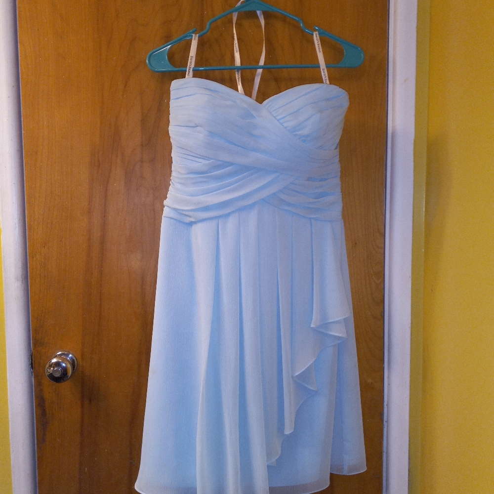 Light Blue Strappy Chiffon Dress